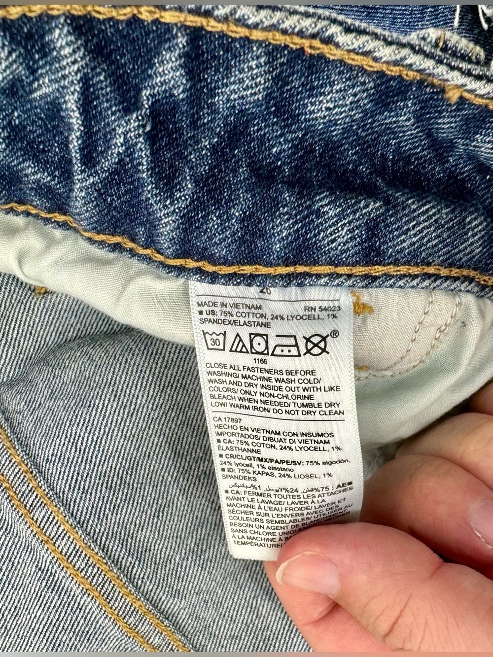 Old Navy Jeans Womens 26 Kicker Boot Cut Ex High Rise Button Fly Raw NWT - Picture 5 of 12
